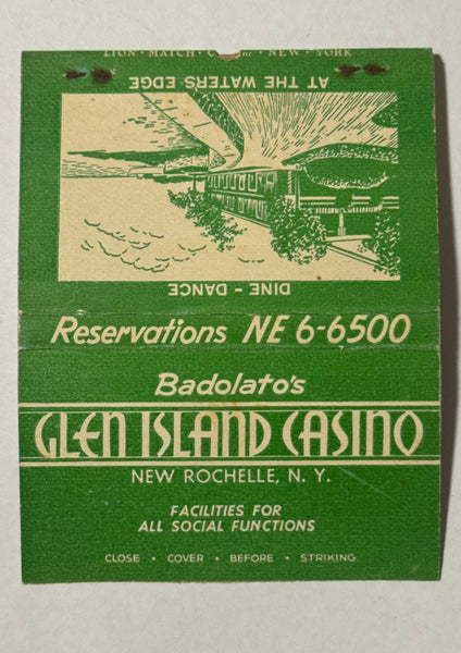 "Glen Island Casino" New Rochelle, NY Vintage Feature Matchbook