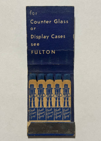 "Fulton Glass Company" Vintage Feature Matchbook