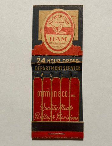 "Ottman & Co Inc." New York City, NY Vintage Feature Matchbook with a Pop-Up Display