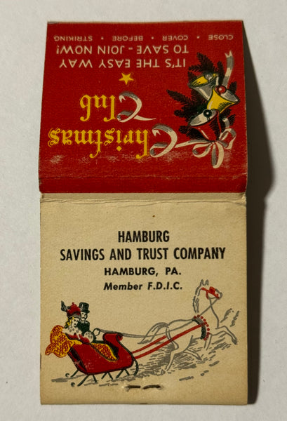 "Hamburg Savings and Trust Company" Hamburg, PA Vintage Feature Matchbook