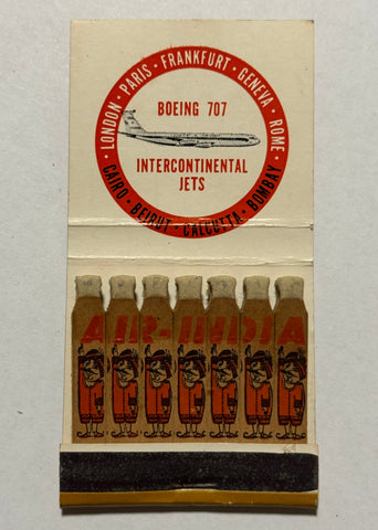 "Air India Boeing 707" Vintage Feature Matchbook