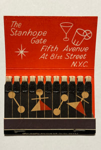 "The Stanhope Gate" New York City Vintage Feature Matchbook