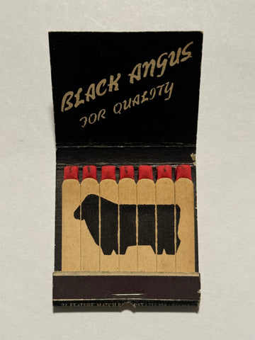 "The Black Angus" NYC, NY Vintage Feature Matchbook