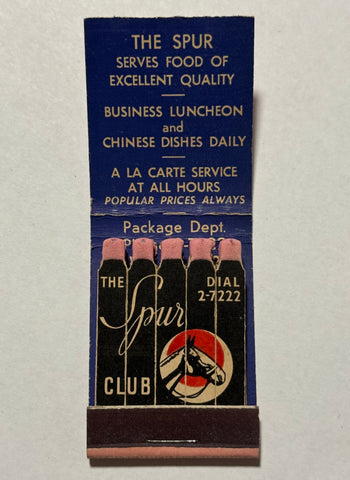 "The Spur Club" Vintage Feature Matchbook