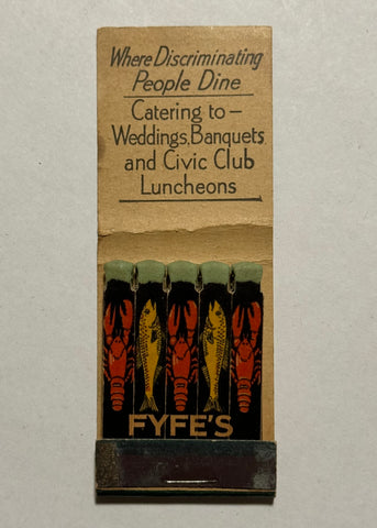 "Fyfe’s Restaurant" Vintage Feature Matchbook