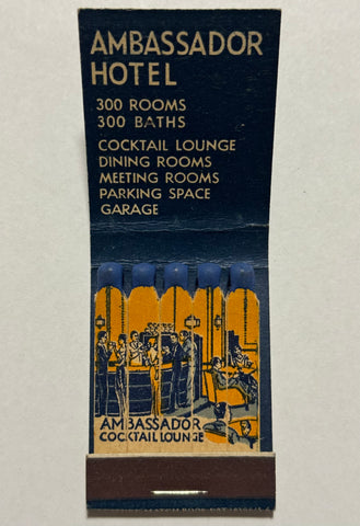 "The Ambassador Hotel" 15 Strike Vintage Feature Matchbook