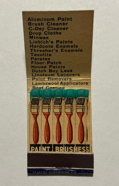 "Pretzer Paint Co." Cleveland,OH  Vintage Feature Matchbook