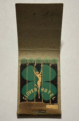 "Clover Hotel" San Francisco, CA Vintage Feature Matchbook