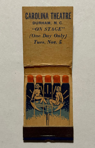 "Passing Show/Carolina Theatre" Vintage Feature Matchbook