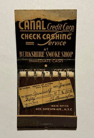 "Berkshire Smoke Shop" Vintage Feature Matchbook