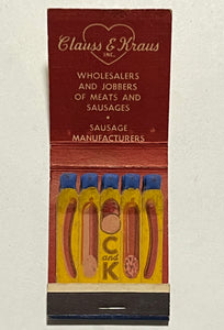 "Clauss & Kraus" Vintage Feature Matchbook