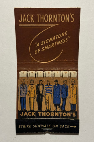 "Jack Thornton" Vintage Feature Matchbook with A Spot-Striker!