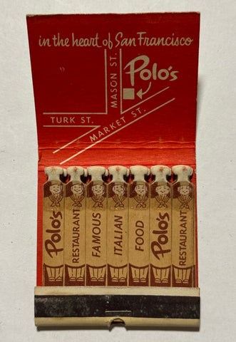 "Polo's Restaurant" Vintage Feature Matchbook