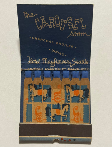 "The Carousel Room" Hotel Mayflower Seattle, WA Vintage Feature Matchbook