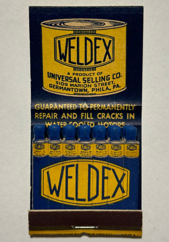 "Weldex Universal Selling Co." Phila, PA Vintage Feature Matchbook