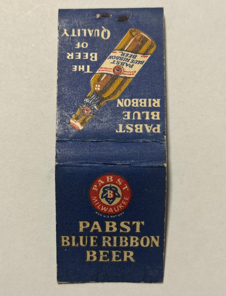 "Pabst Blue Ribbon Beer" Vintage Feature Matchbook