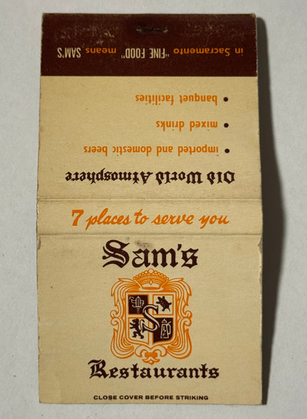 "Sam’s Restaurants - Rancho Villa" Vintage Feature Matchbook