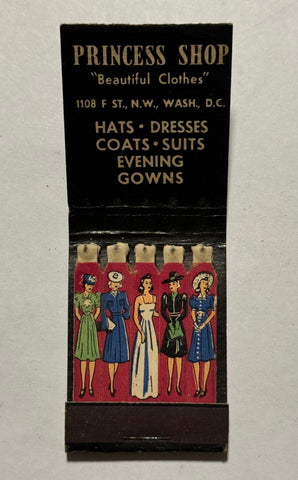 "Princess Shop - Beautiful Clothes" Vintage Feature Matchbook