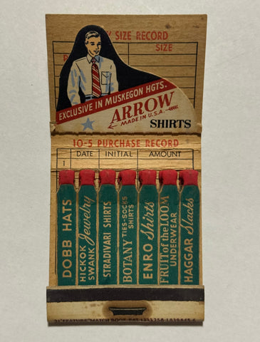 "Frank Lockage Store for Men" Muskegon, MI Vintage Feature Matchbook with a Pop-Up Display!