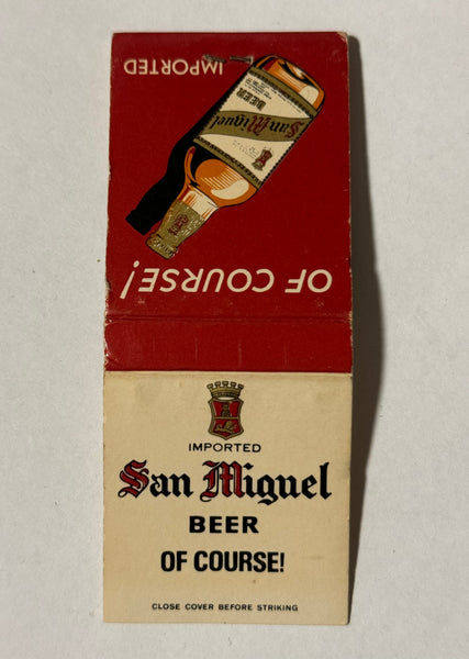 "San Miguel Beer" Vintage Feature Breweriana Matchbook