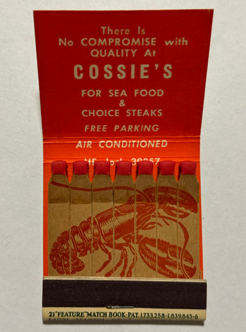 "Cossie’s Snyder’s Corner" Allentown, PA Vintage Feature Matchbook