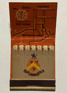 "The Huntington Hotel" Vintage Feature Matchbook