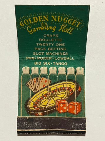 "Golden Nugget" Vintage Casino Feature Matchbook