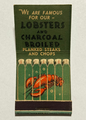 "Oyster Bay" Jersey City, NJ Vintage Feature Matchbook