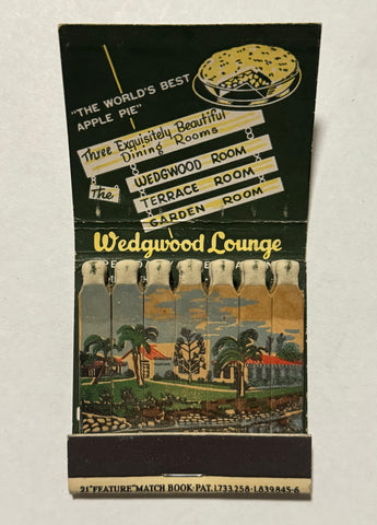 "Wedgwood Inn" St. Petersburg, FL Vintage Feature Matchbook