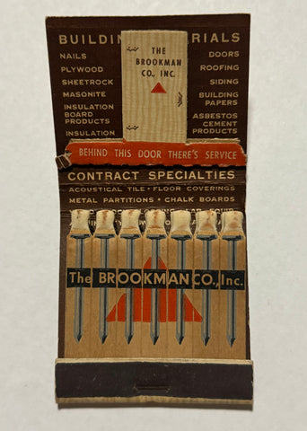 "The Brookman Company Inc" San Francisco, CA Vintage Feature Matchbook with a Pop-Up Display