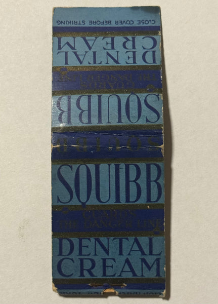 "Squibb Dental Cream" Vintage Feature Matchbook