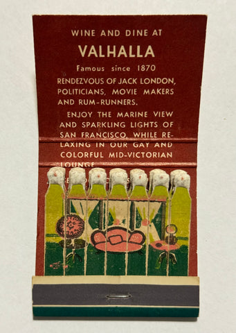 "Valhalla Inn" Sausalito, CA Vintage Feature Matchbook