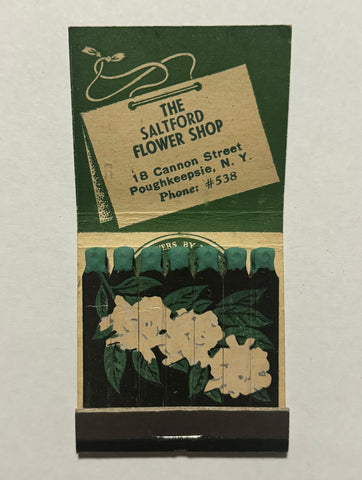 "The Saltford Flower Shop" Poughkeepsie, NY Vintage Feature Matchbook