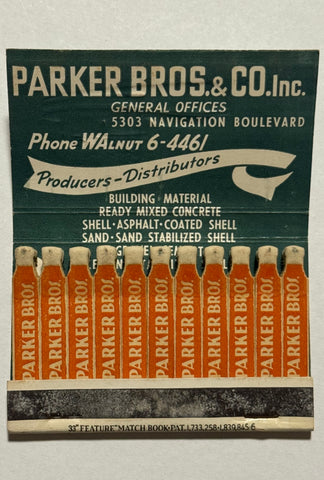 "Parker Bro's and Co. General Offices" Vintage Feature Matchbook