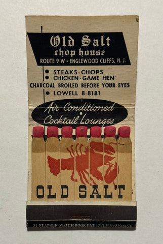 "Old Salt Chop House" Vintage Feature Matchbook