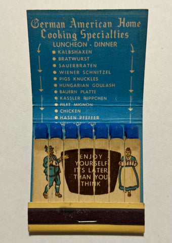 "Turner Inn - Hofbrau" Los Angeles, CA Vintage Feature Matchbook