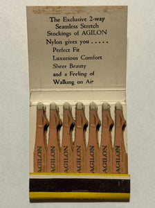 "Aglion Nylon #2" Vintage Feature Matchbook