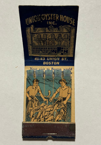 "Union Oyster House Inc." Boston, MA Vintage Feature Matchbook