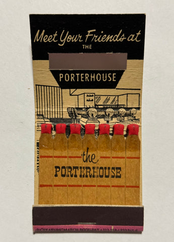 "Bob Porter's Porterhouse" Billings, MT Vintage Feature Matchbook with a Knot-Hole Cover