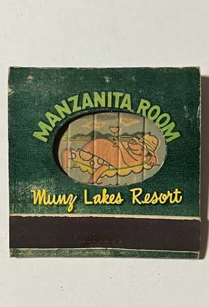 "Manzanita Room - Munz Lake Resort" Vintage Feature Matchbook