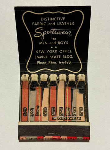 "Skaggrac Sportwear" Vintage Feature Matchbook