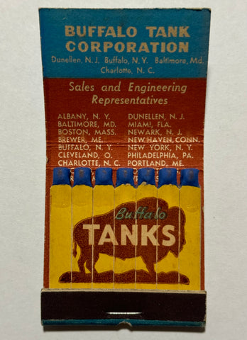 "Buffalo Tank Corporation" Buffalo, NY Vintage Feature Matchbook