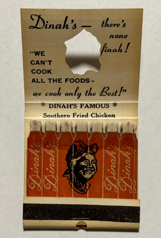 "Dinah's Restaurant" Glendale, CA Vintage Feature Matchbook with a Knot Hole AND Easel Back!