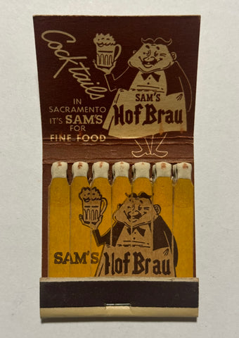 "Sam’s Hof Brau" Sacramento, CA Vintage Feature Matchbook