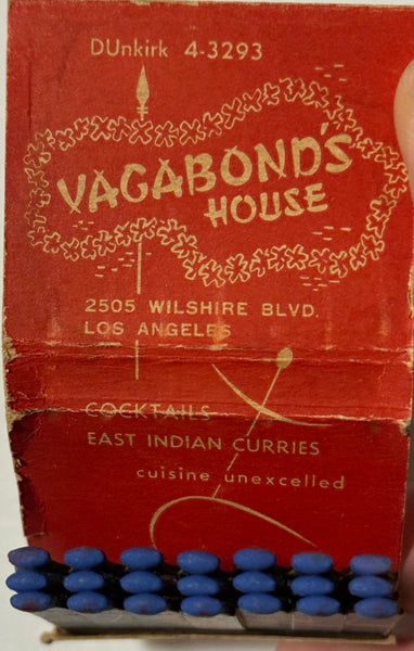 "Vagabond’s House" Vintage Feature Matchbook