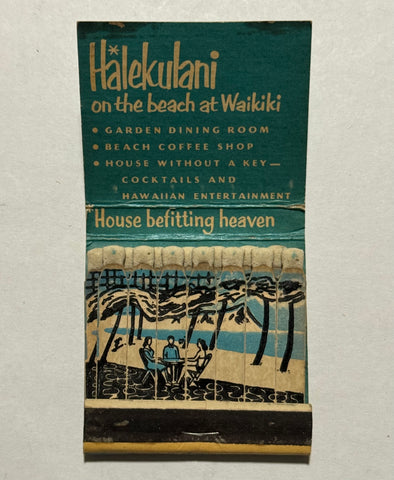 "Halekulani, Waikiki" Waikiki, HI Vintage Feature Matchbook