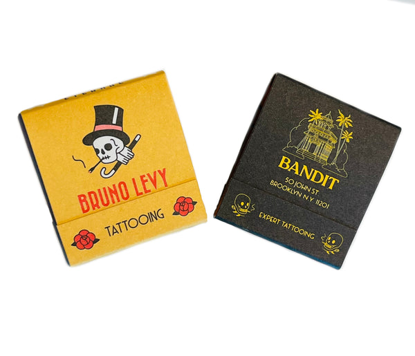 Bandit Tattoo /Bruno Levy Retro Feature Matchbooks 2-pack