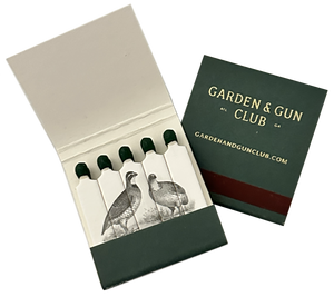 "Garden and Gun Club" Retro Feature Matchbook