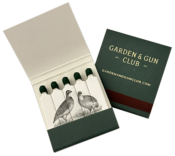 "Garden and Gun Club" Retro Feature Matchbook