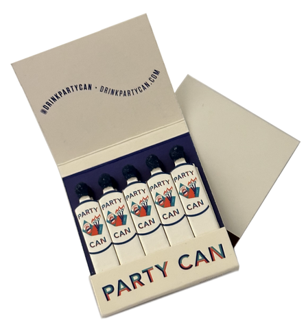 "Party Can" Retro Feature Matchbook